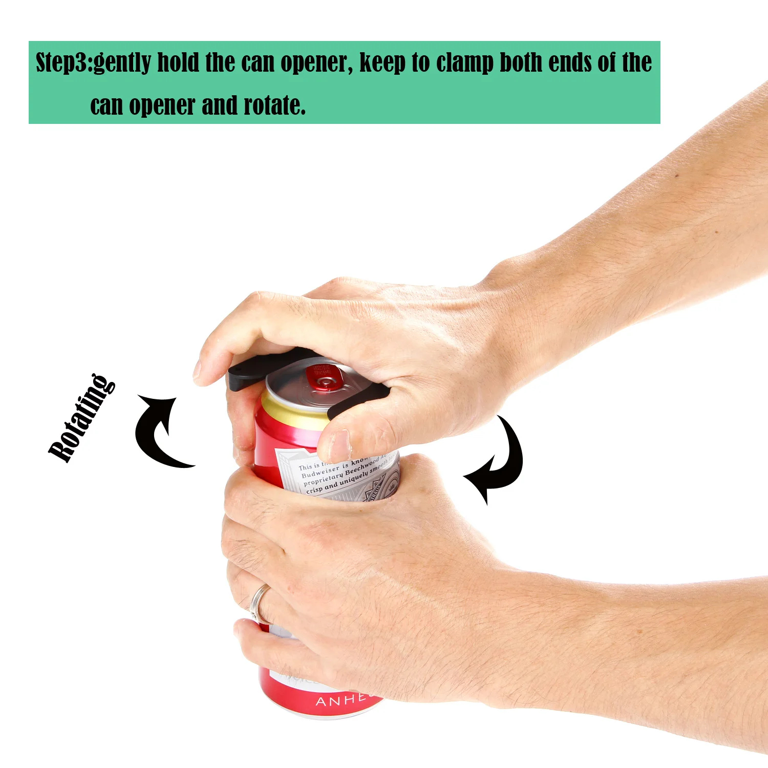  Раздвижной консервный нож инструмент для пива и бара безопасный ручной Открыватель бутылок с гладкой кромкой