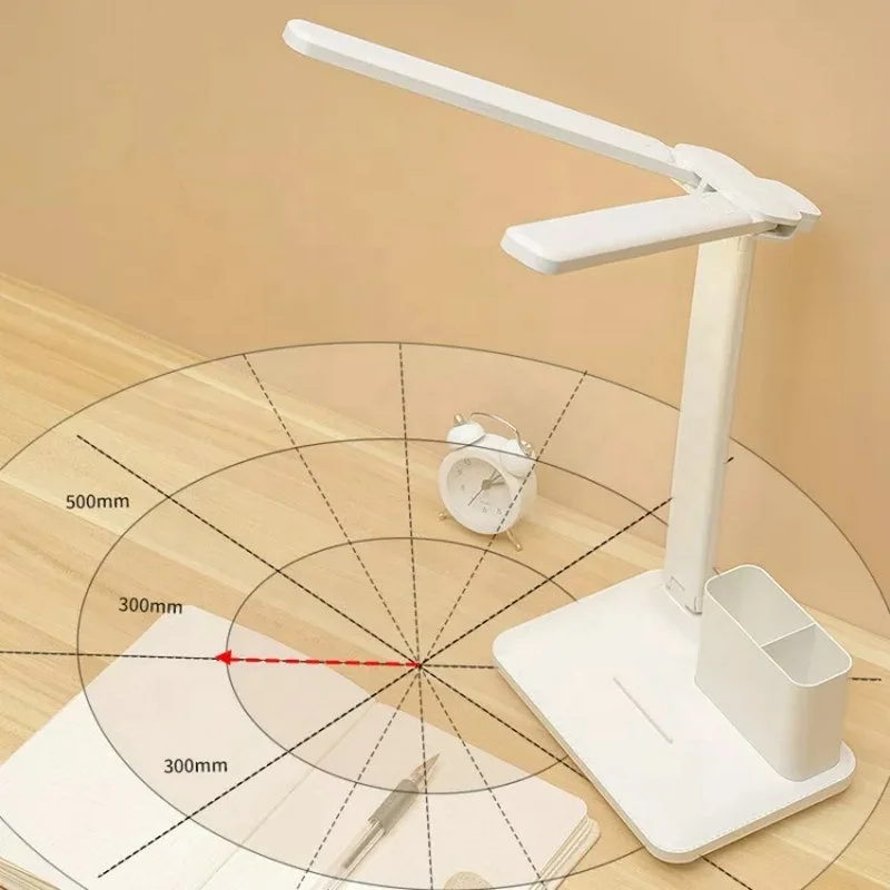 OEM Original Double Head Light LED Charging Desk Lamp Multifunctional 360 Degree Flexible Desk Lamp Mini Reading Night Light