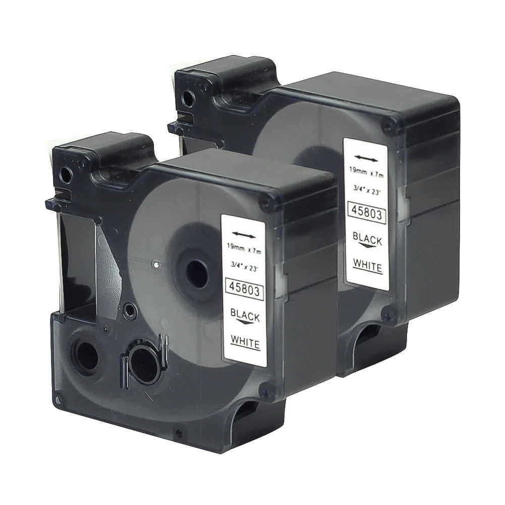 Wholesale 100% compatible DYMO D1 label tape ORISON compatible 19mm DYMO D1 label tape 45803 cassette black on white