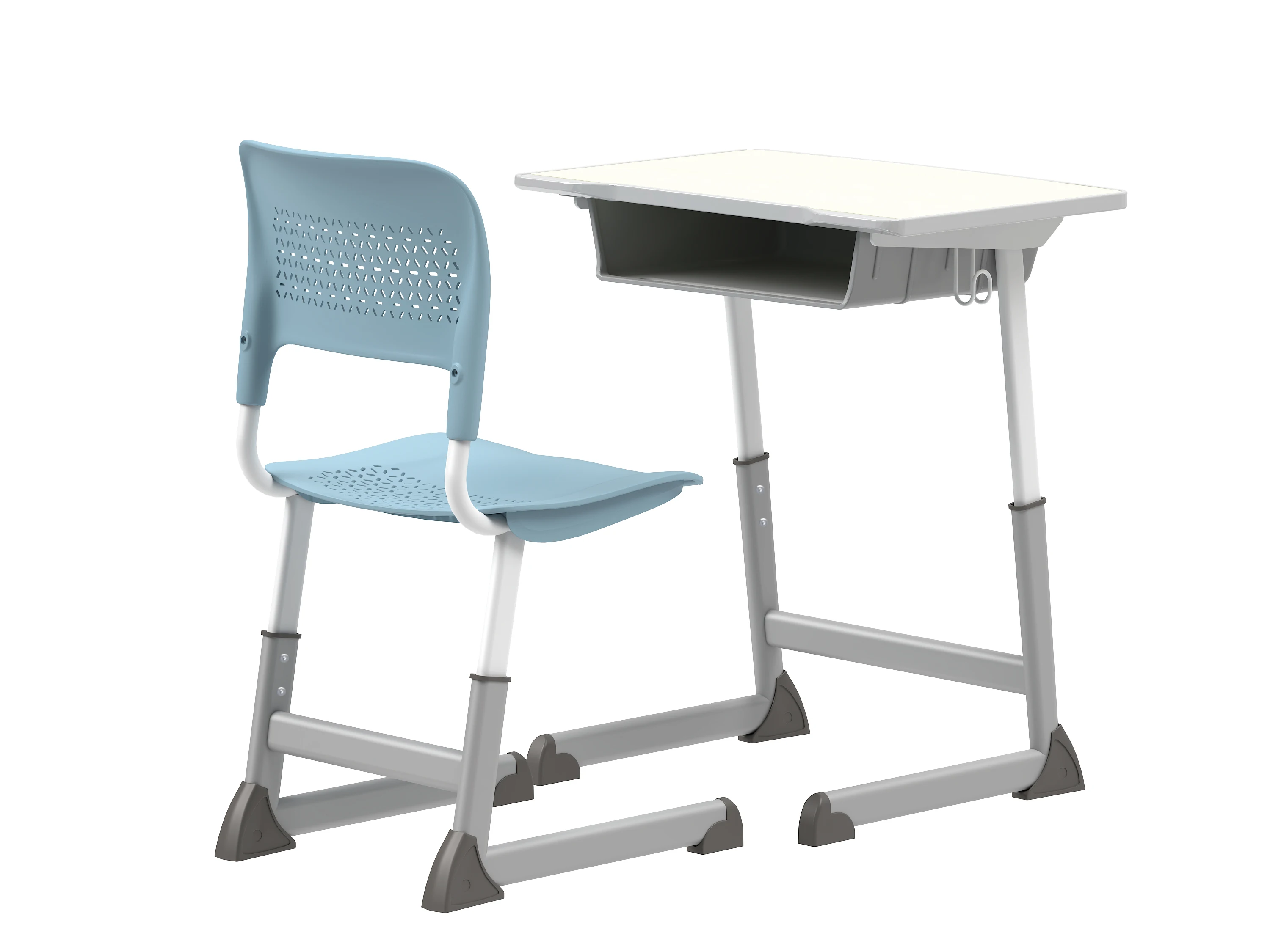 school furniture single seat children study tables metal plastic classroom primary and secondary school desk and chair set