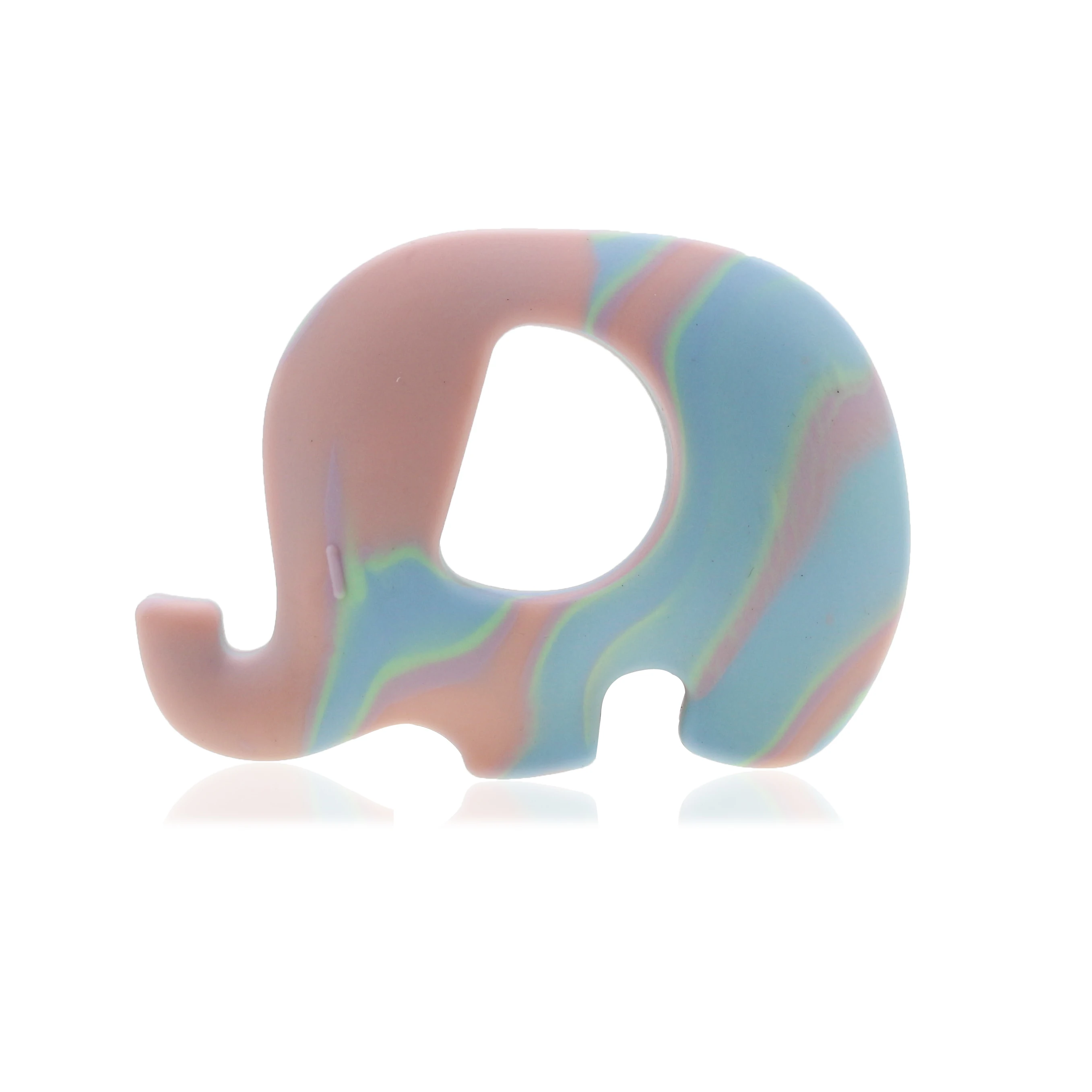 2021 wholesale BPA FREE  baby silicone teething beads teether elephant pendant food grade teether toys silicone