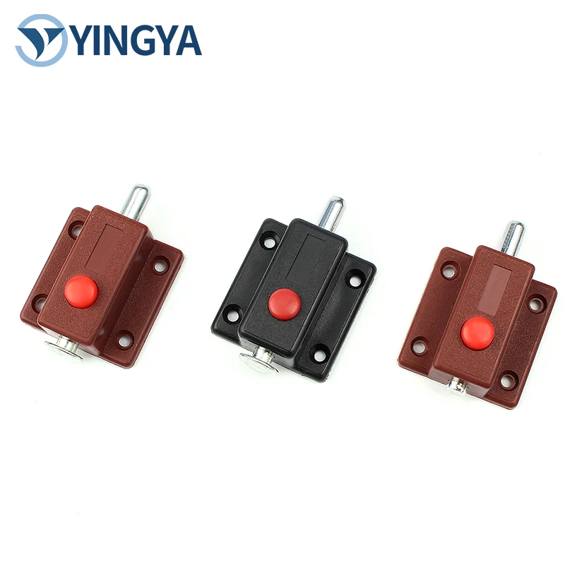 Self-Elastic Plastic Bolt Furniture Hardware Button for Cabinet Door and Window Open Spring Durable Fastener