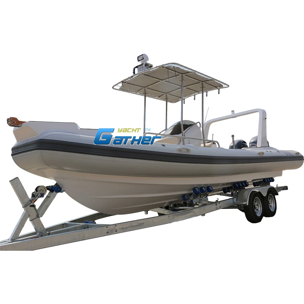 Высокое качество 25ft rib760B Роскошная спортивная яхта ребро лодка Рыбалка hypalon надувная с лодочными моторами