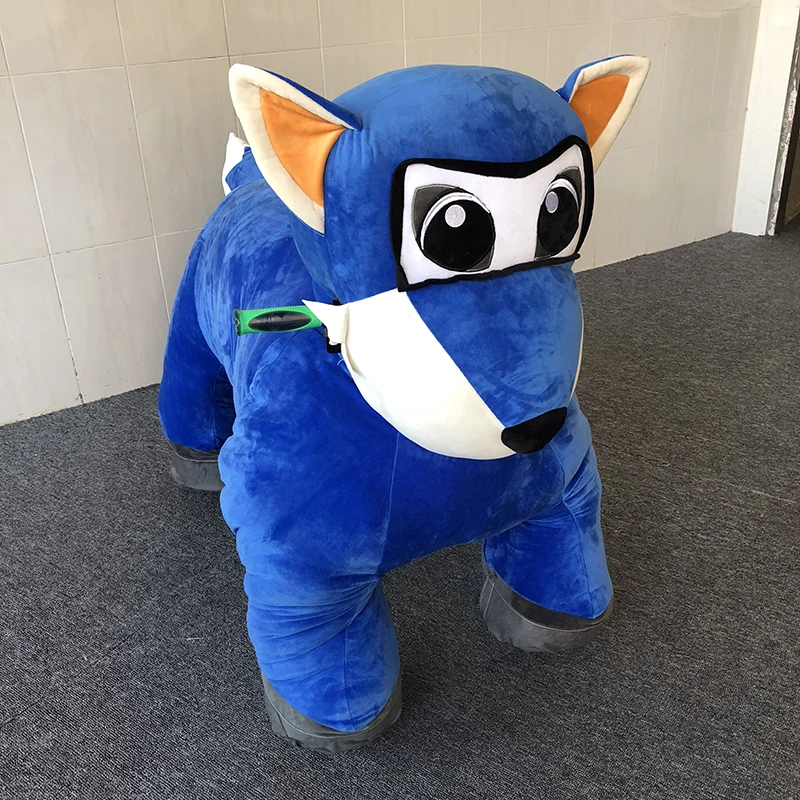 
Amusement ride for kids plush stuffed electric battery operated ride animals on wheels 