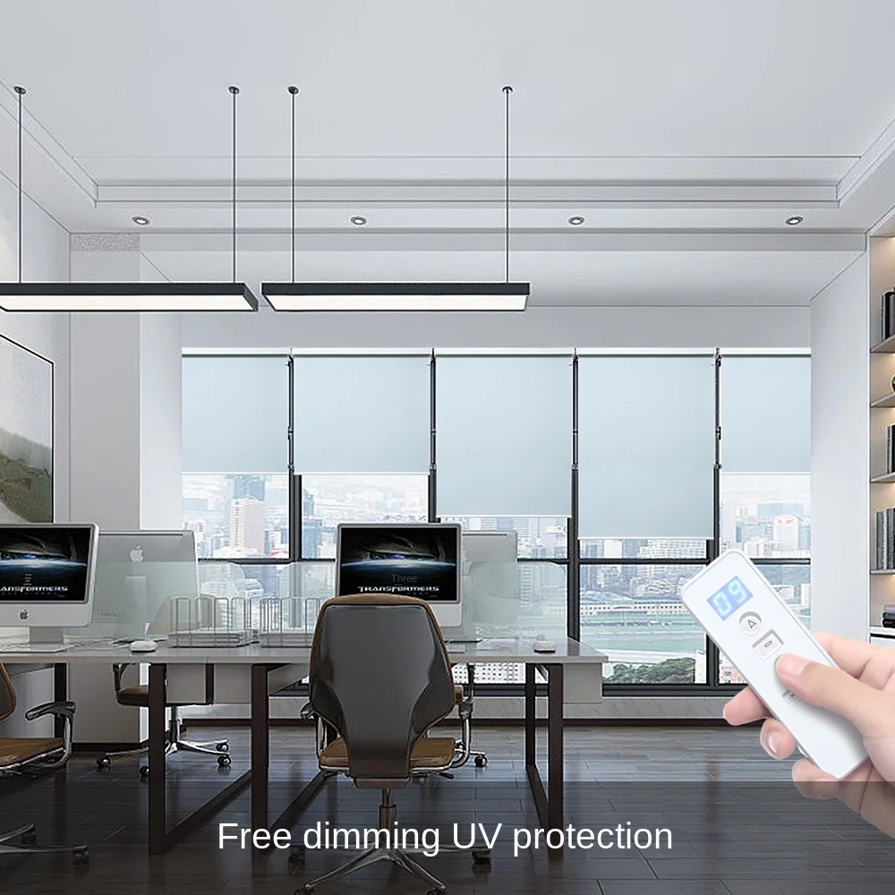 High Quality Modern Electric Remote Control Smart Motorized Blackout Roller Blind Vertical Fabric Roller Shades for Home