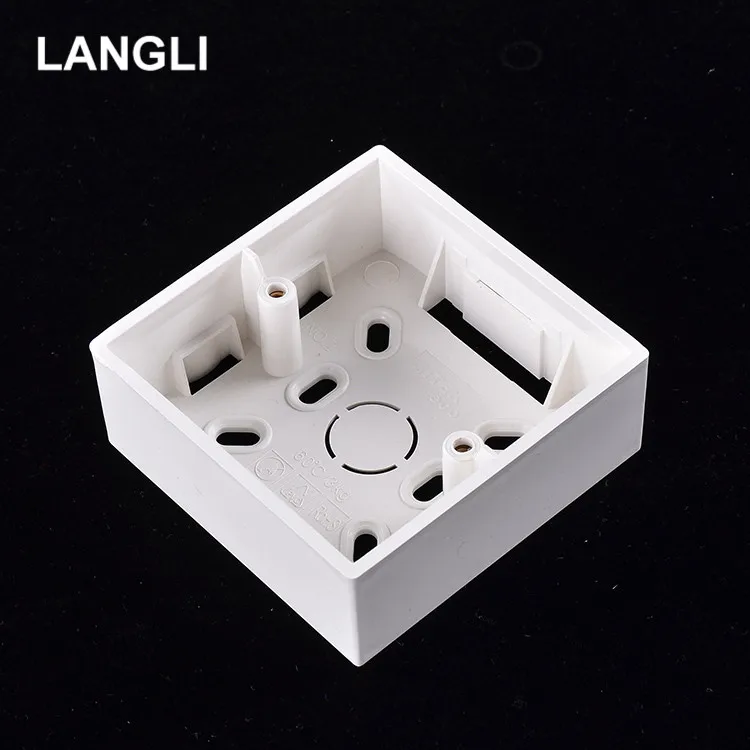 PVC Small Junction Box Cable Holes Waterproof Electrical Cable One Gang Switch Cctv Camera Junction Box Electronics
