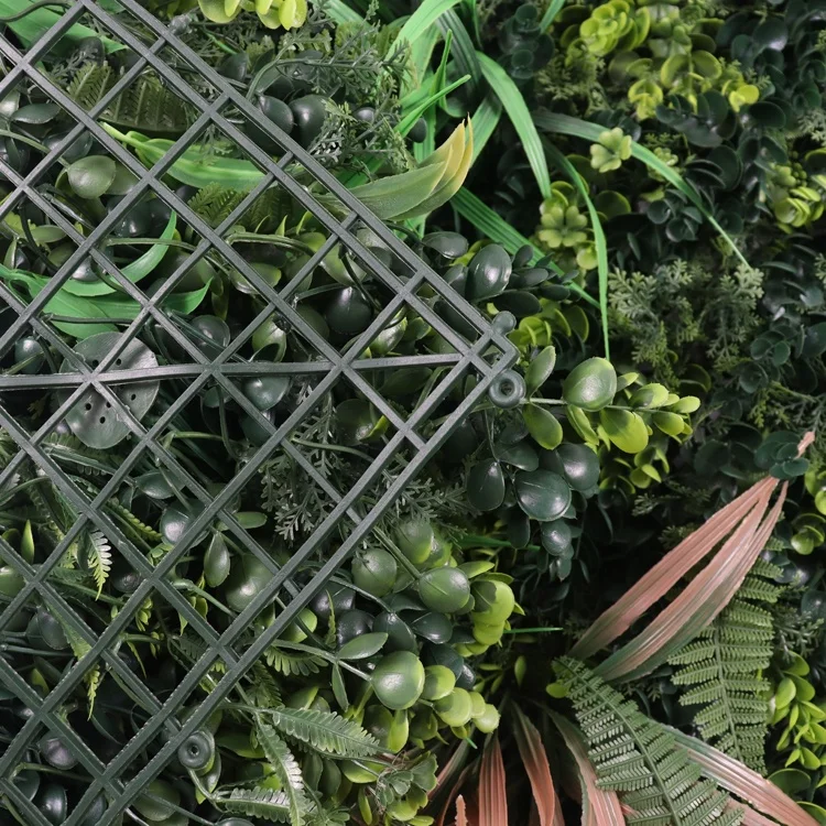 Artificial Boxwood Hedge Grass Wall Faux Simulation Tropical Vertical Green Plant Wall For Home Garden Decoration