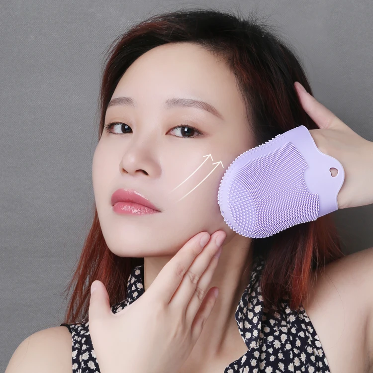 Silicone Face Eye Facial Beauty Roller Massage Facial Cleansing Brush Mini Silicone Face Cleaning Brush
