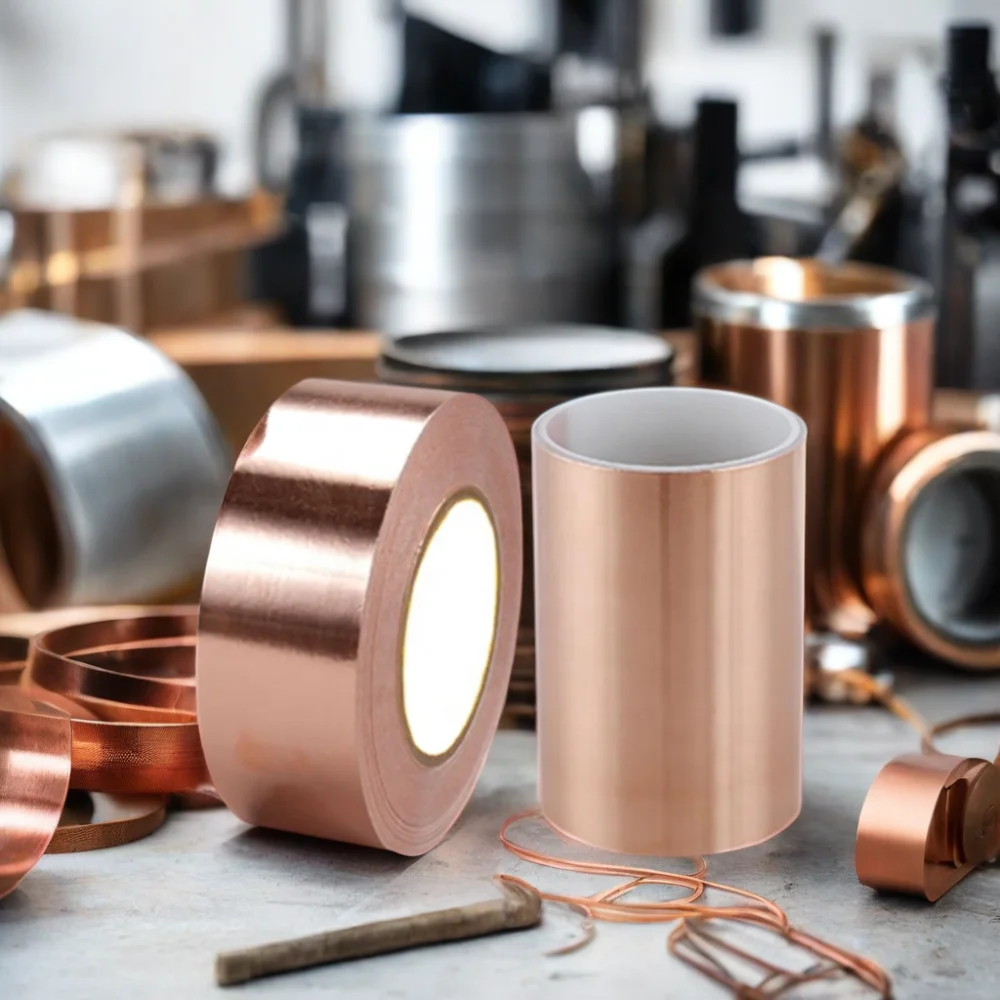 Bulk Conductive Copper Foil Tape Double Side Conductive Tape Copper Foil Gold Tape