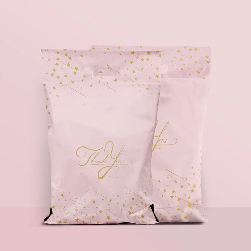 Розовые милые пакеты для почтовых отправлений Love Heart австралийская рубашка цветная полиэтиленовая сумка из ПВХ упаковка биоразлагаемый матовый