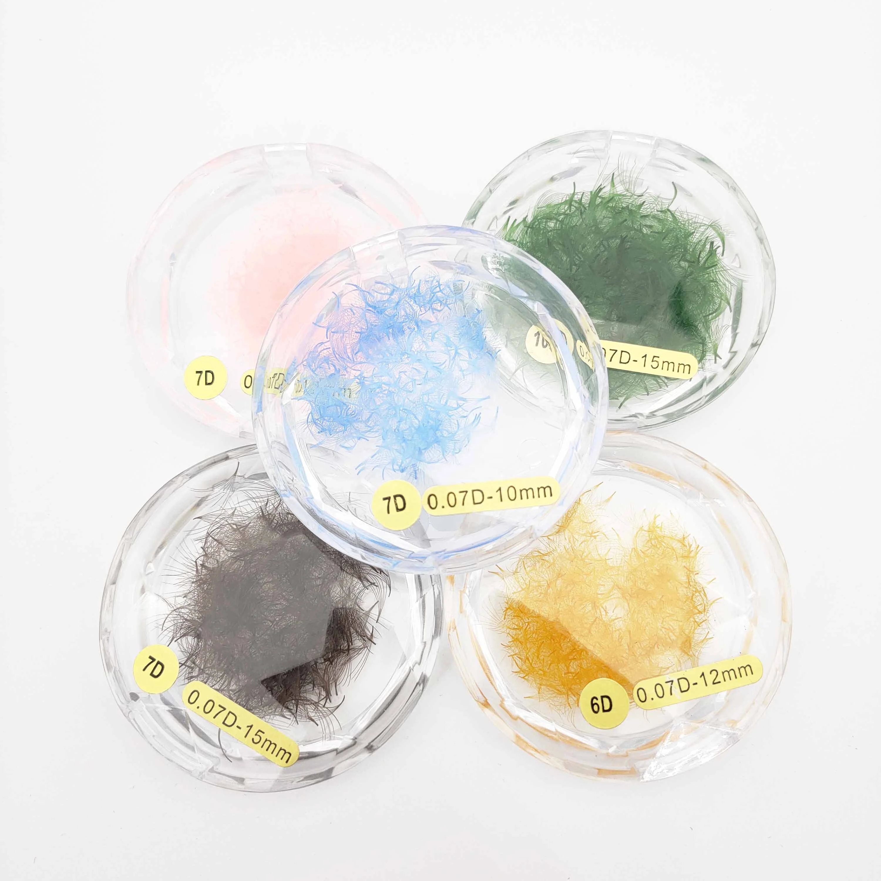 Professional  Hot Sale soft colored loose fans consistent curls colored premade lash colored volume loose fans lash extensions