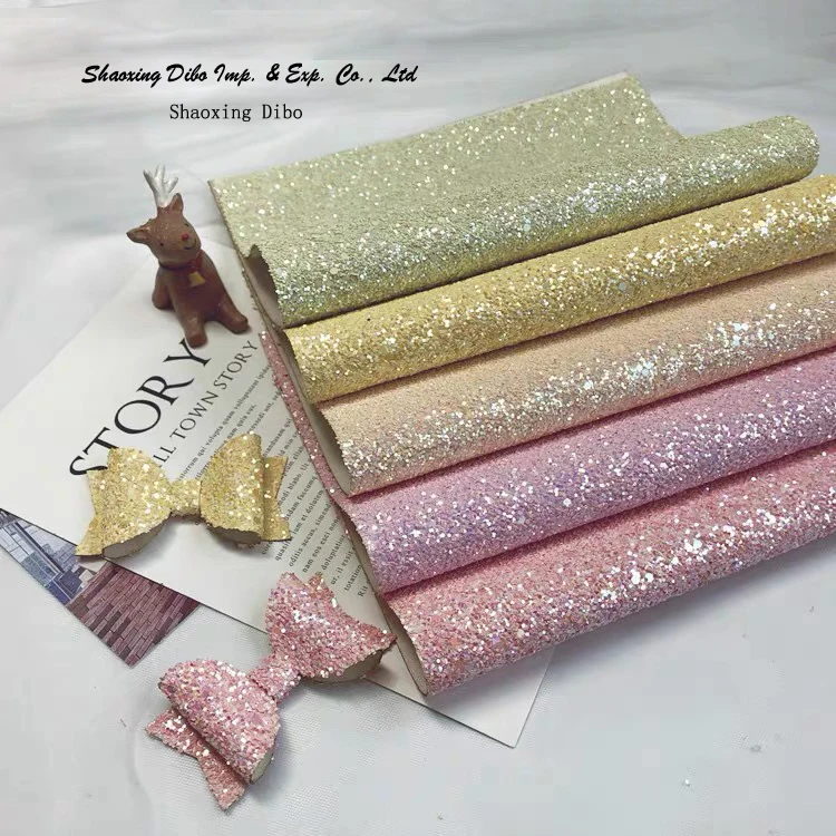 2021 The latest products Popular bow fabric glitter  pvc fabric vinyl sheet