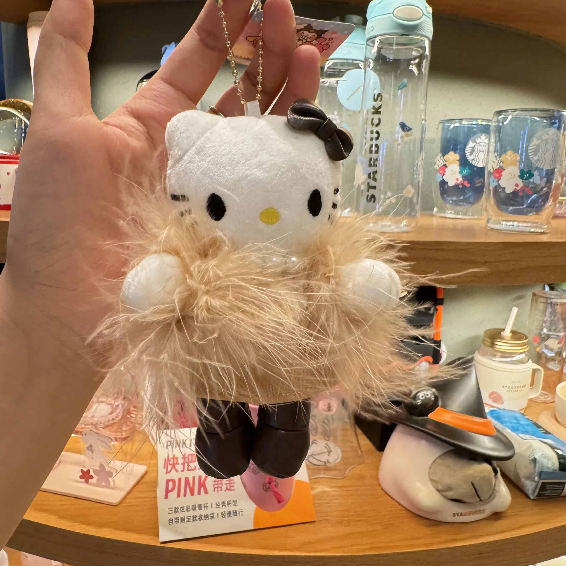 Kawaii аниме кошка брелок кулон Мультяшные плюшевые игрушки ароматное меховое платье KT плюшевое кольцо для ключей