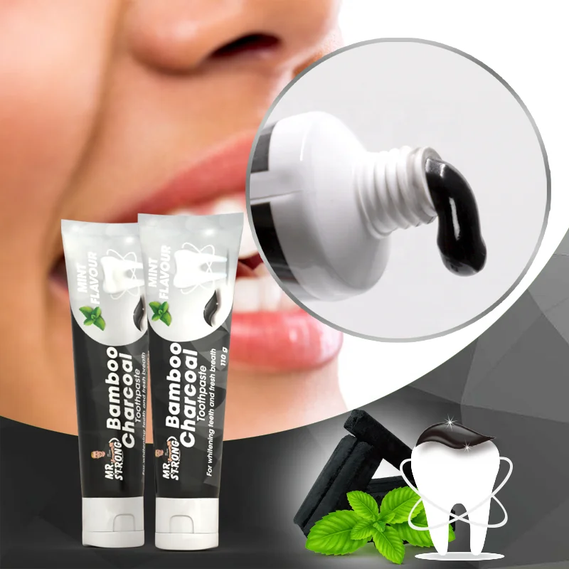 Black Color Fluoride Protect Charcoal Toothpaste