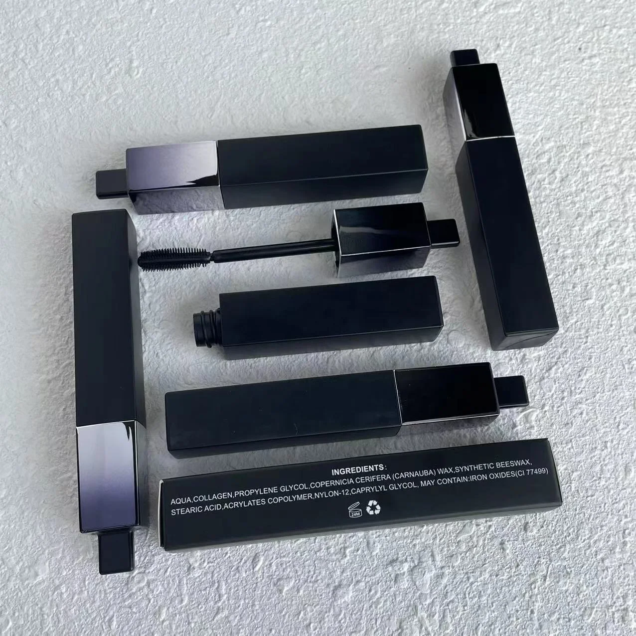 COEOVO Custom Logo Silicone Thick Slender Brush Long Lasting 3D 4D Waterproof Private Label Mascara