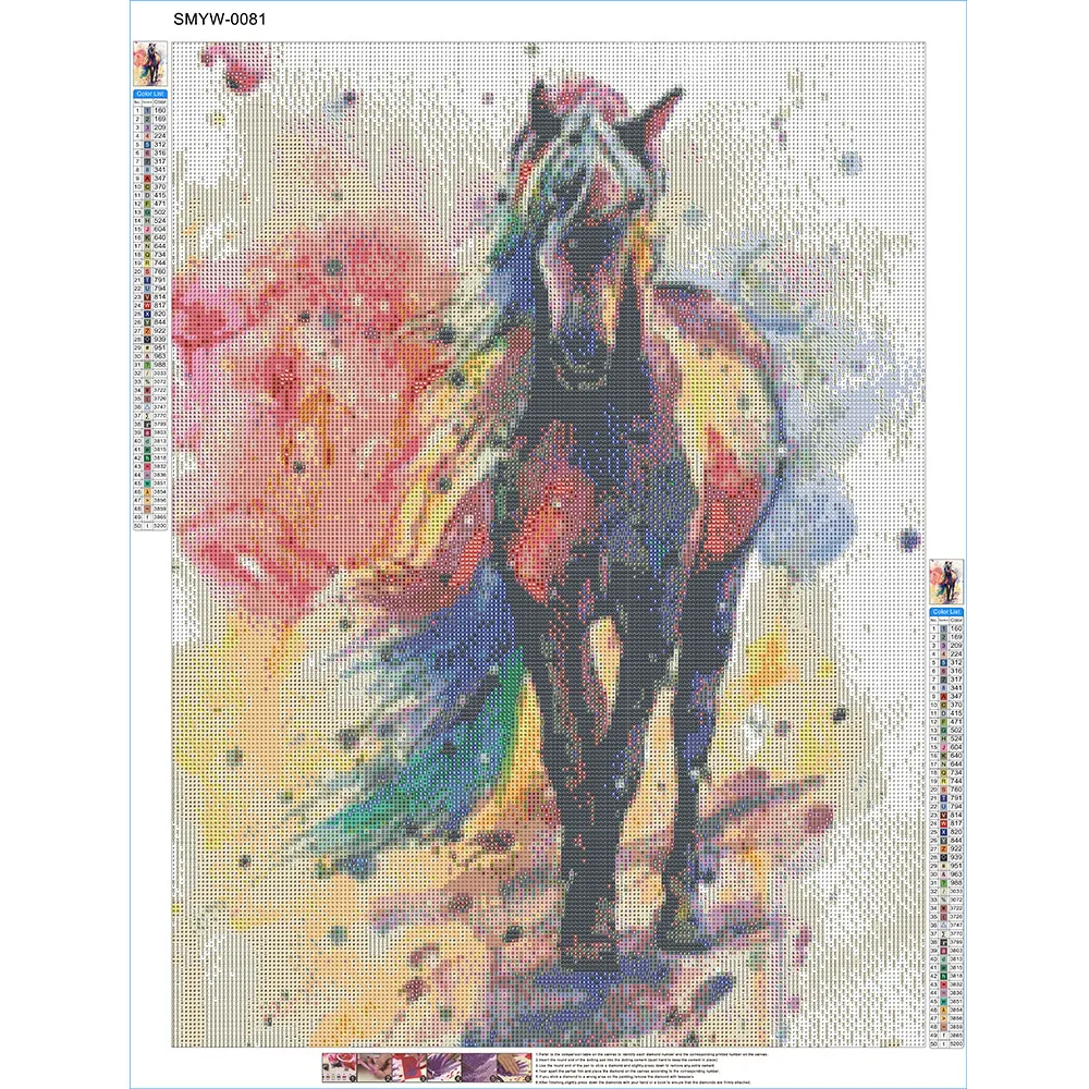 Wholesale 5D DIY Round Square Drill Horse Diamond Art Painting Kits For Adults Kids Free Sample