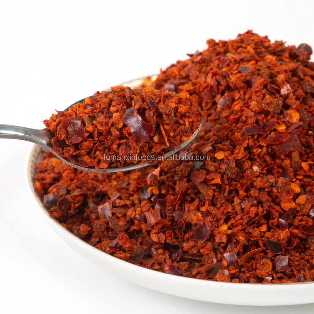 dried red Crushed chilli with low