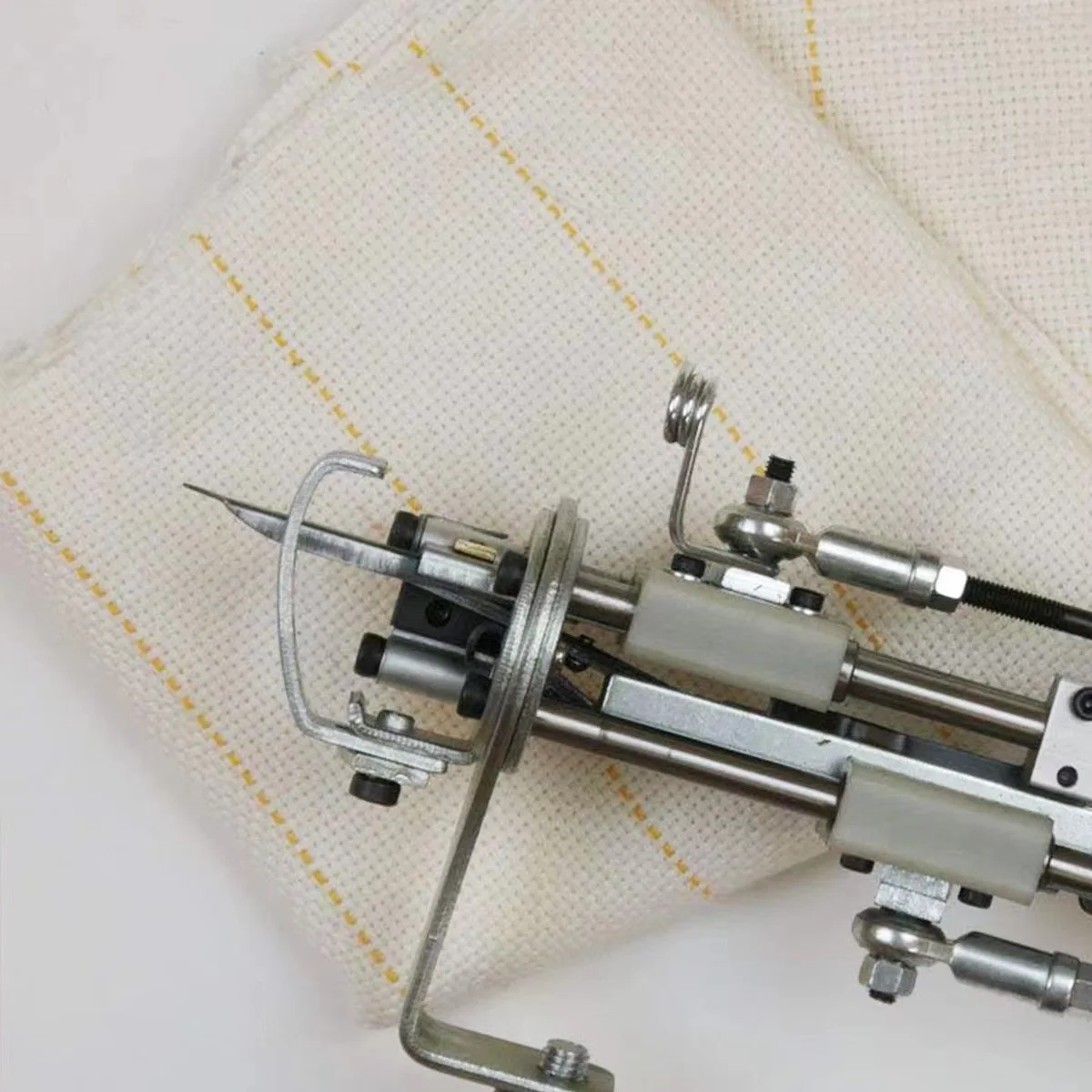 Fabric Cotton Polyester double-strand monks rug grey 1m*1m Anti-slip cloth tufting cloth backing fabric with marking line