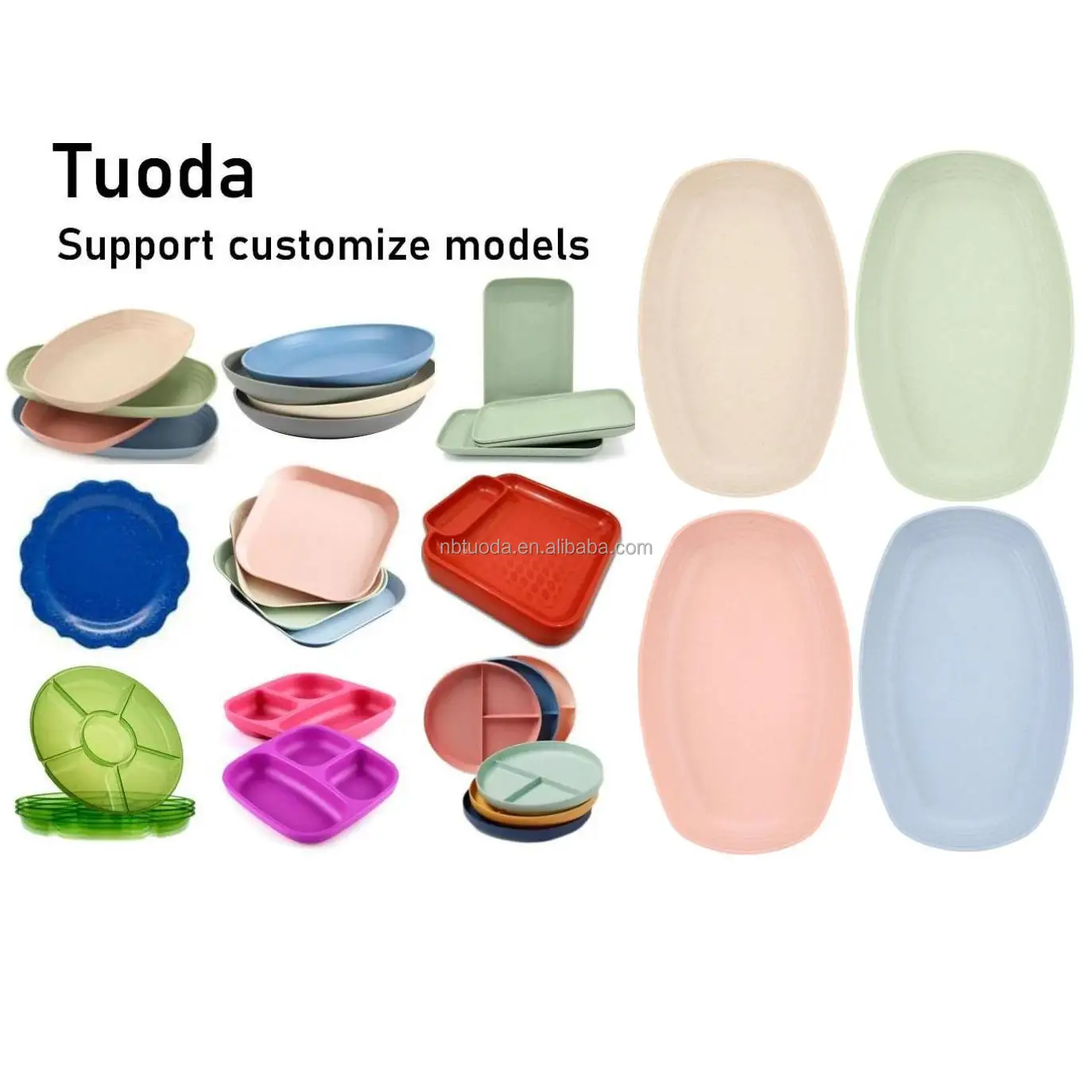 TD3 Factory Customize Pp Plate Plastic Hard Plastic Plates RPP Reusable Plates