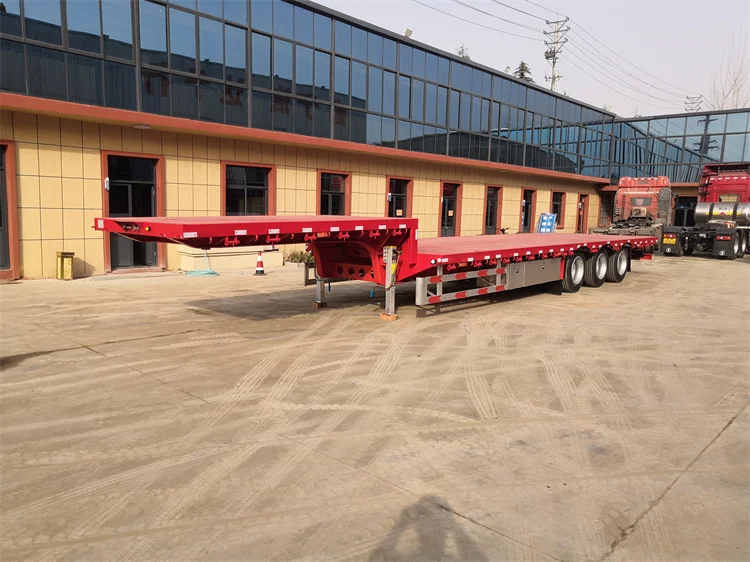 3 Axle30 тонн плоская кровать 50 футов тандем тележки 20ft 40ft 60ft бортовой полуприцеп для