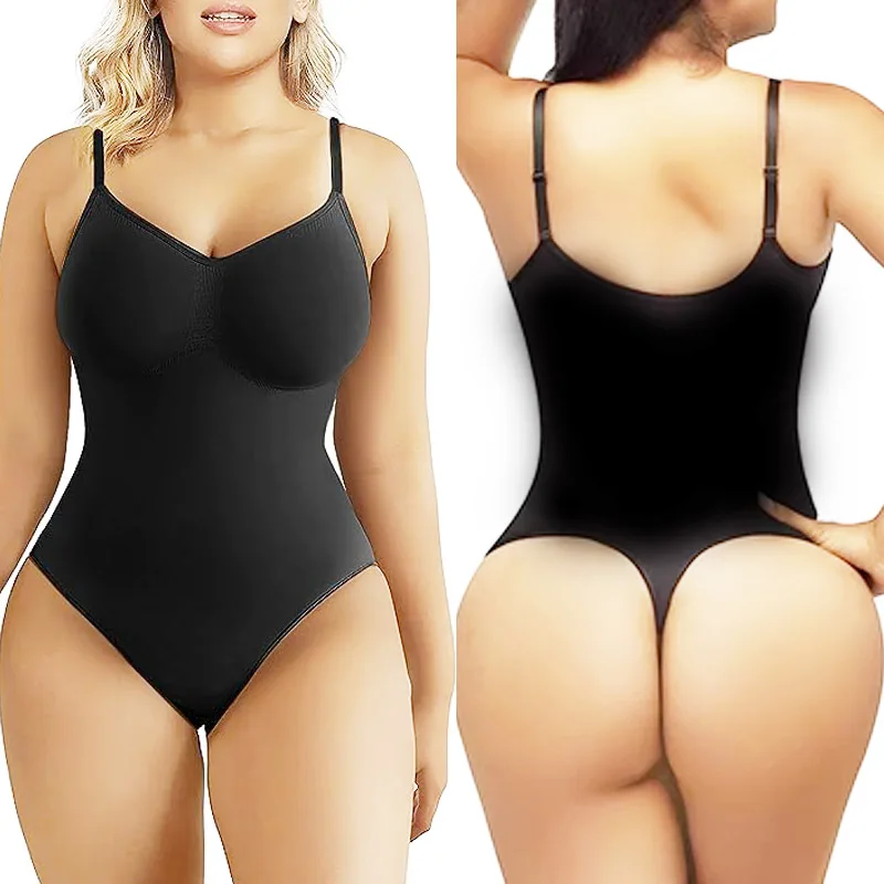 Thong Bodysuits Women Tummy Control Bodysuit Full Bust Shaping Seamless Body Shaper For Women