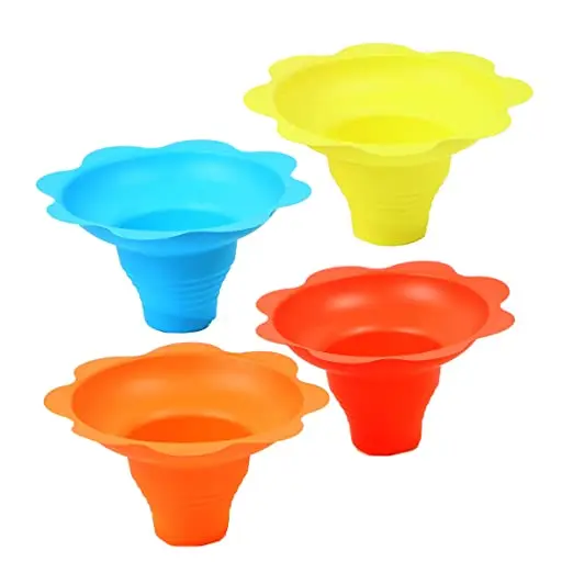 Plastic 8oz Snow Cone Bowls Customized Snow Cone Flower Cups for Shaved Ice or Ice Cream
