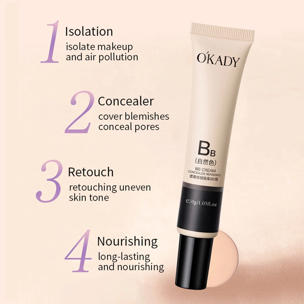 Best Korean Cosmetics Face Makeup Liquid Foundation Bb Whitening Cream Private Label Makeup Foundation