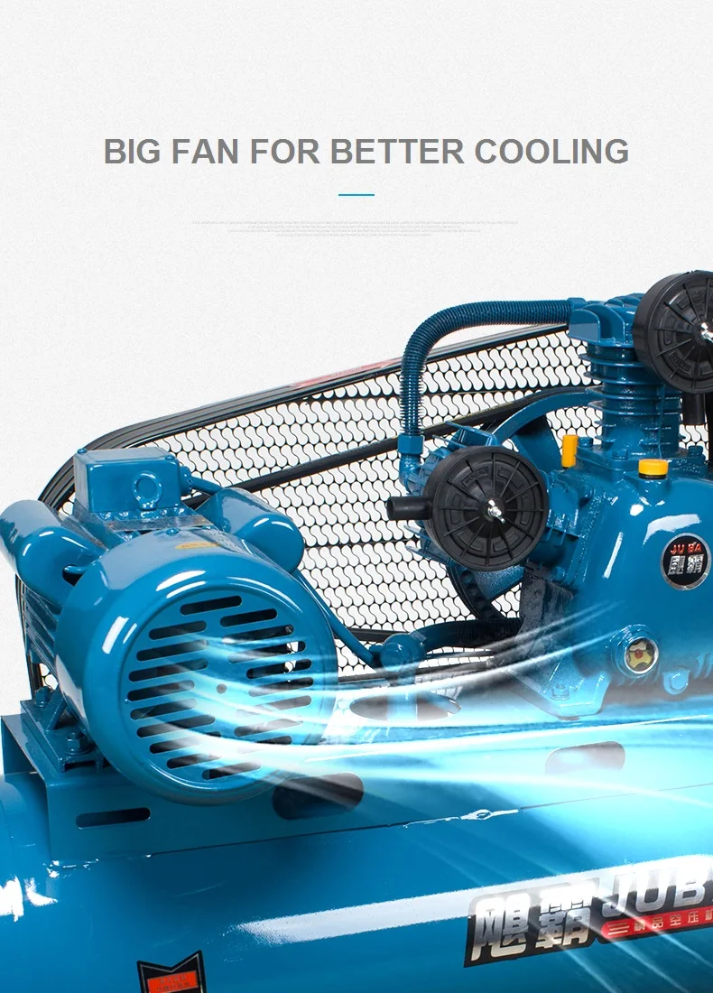 AC power portable electric belt driven air compressor 200l high pressure piston mobile price