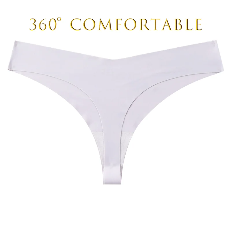 Hot Sell Wholesale Seamless Panties Ice Silk Hot Thong No Show Invisible Lingerie Women Seamless Panties Bikini Sexy for Women