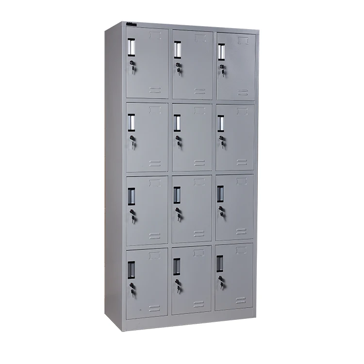 Лидер продаж, металлический шкафчик для спортивного хранения со стальным корпусом и 12 дверцами для тренажерного зала