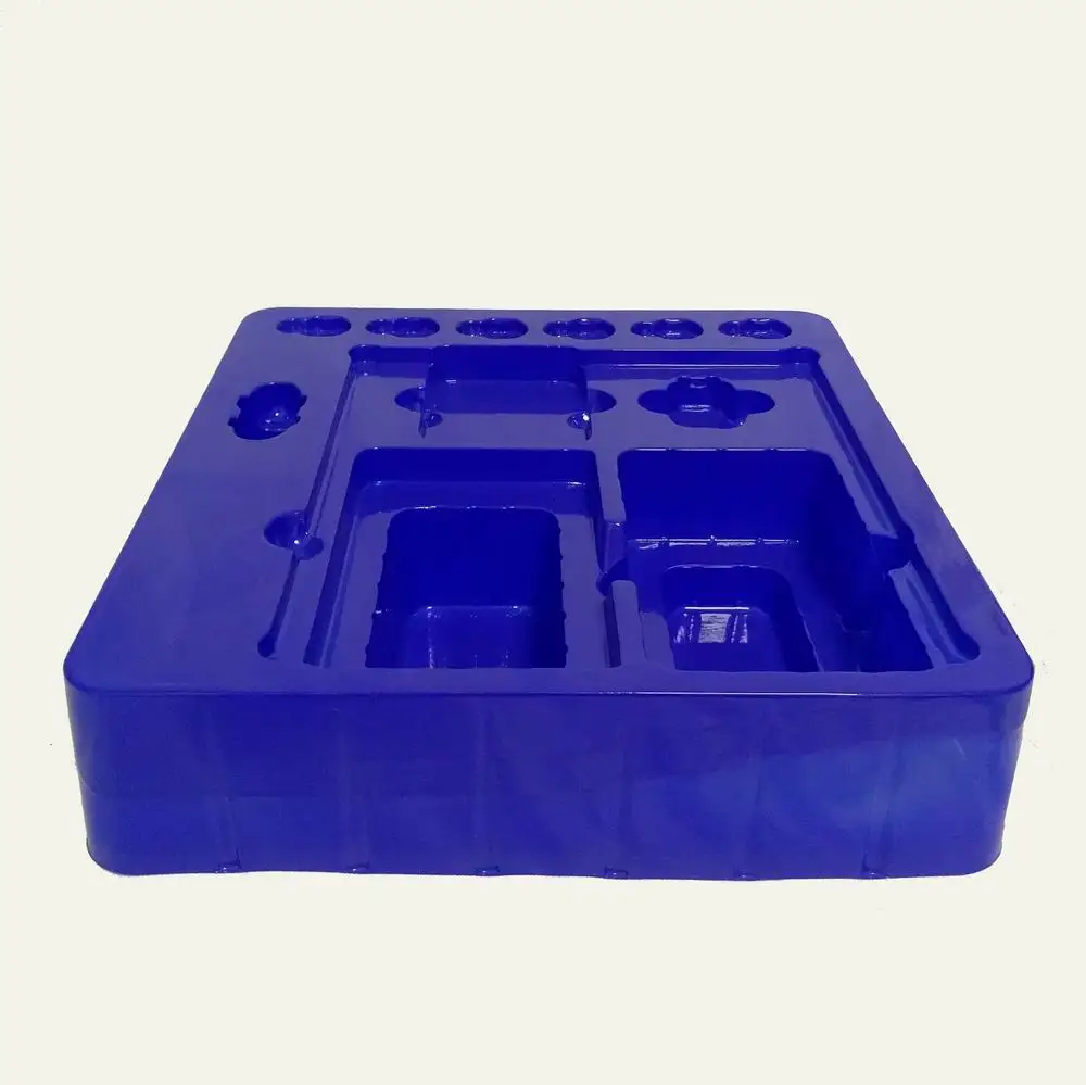 
PS PET PVC BIO PET small display plastic tray packaging disbosable recycle for toy/ cosmetic /hardware /eletronic 