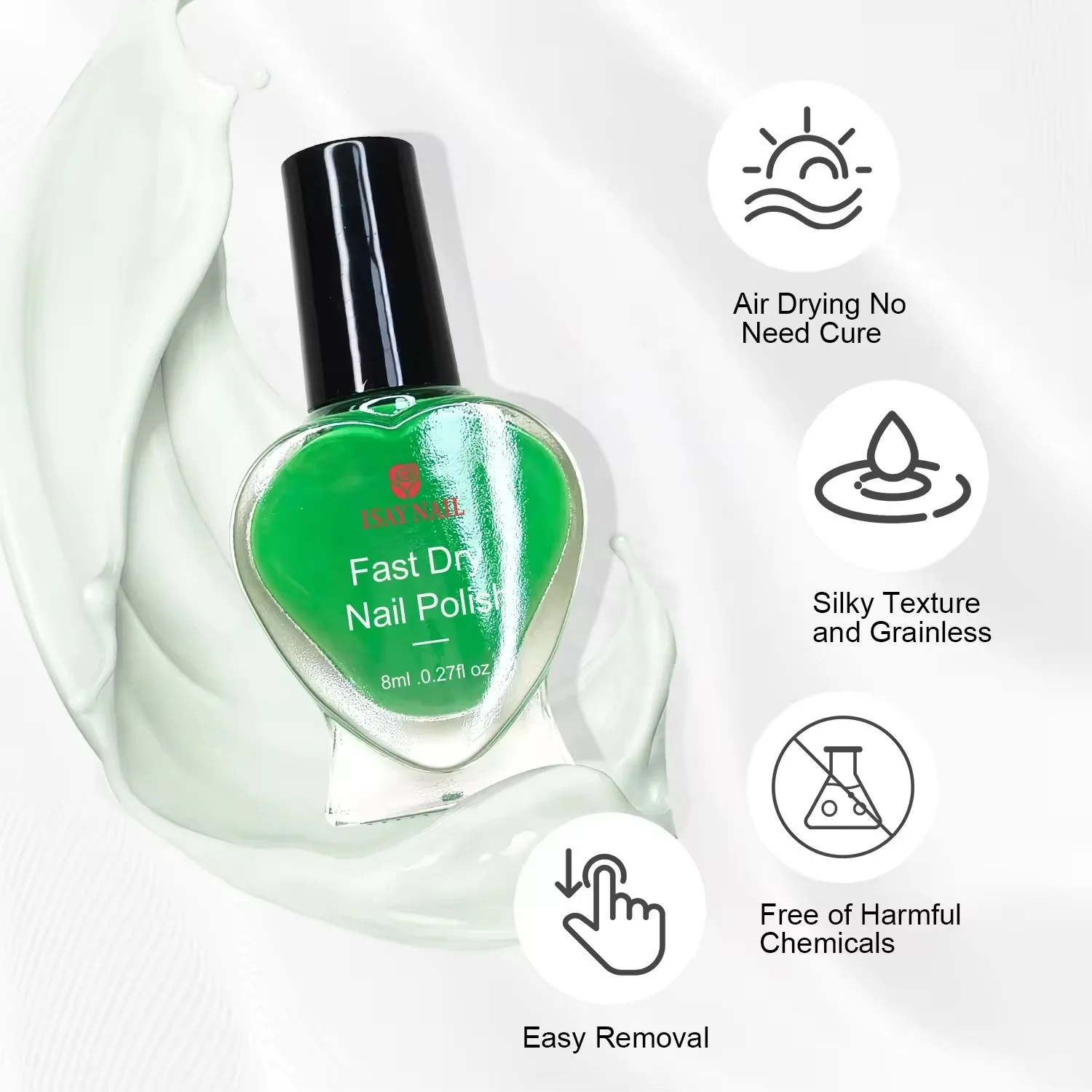 New Design 3-in-1 Fast Air Dry Nail Polish Long Lasting UV with 15ml and 12ml Volumes OEM with Free Sample