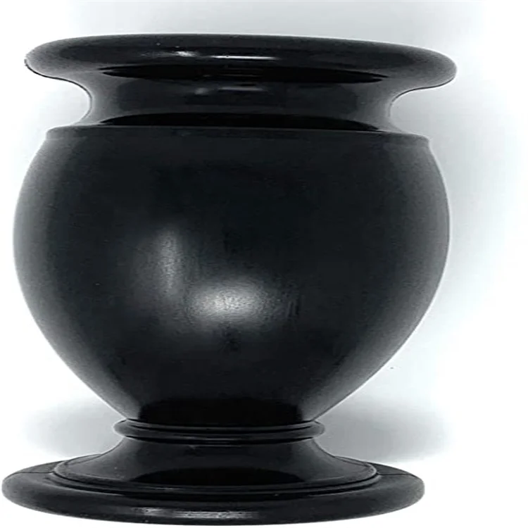 Carved stone lantern and vase for cemetery use