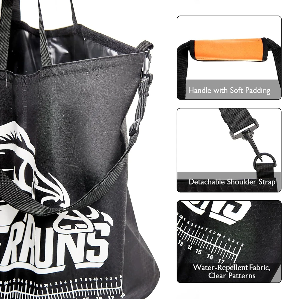 Heavy-Duty Fish Weigh-In Bag with Detachable Mesh Liner,Leak and Rip Resistant Fish Bag with Measuring Scale BTI-10F-4006 (B07)