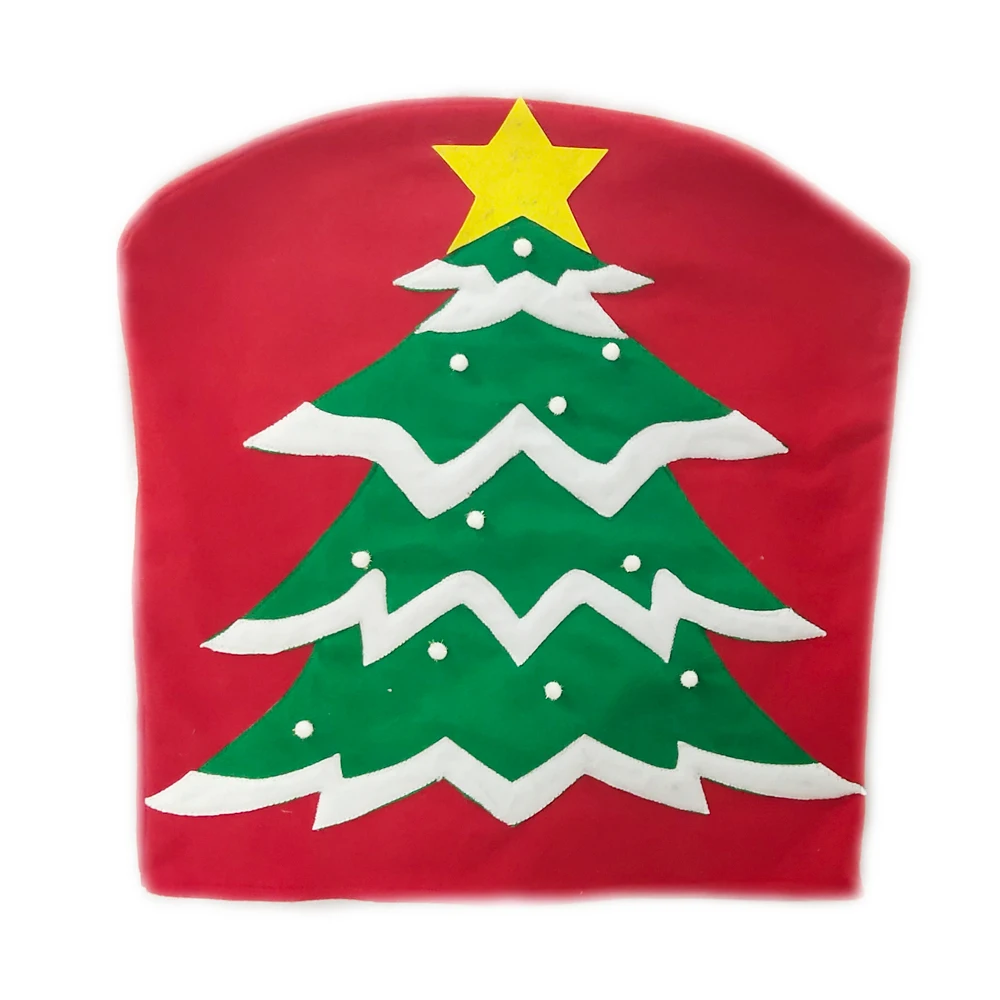 Home Christmas Gift Decoration Tree Pattern Dining Chair Cover