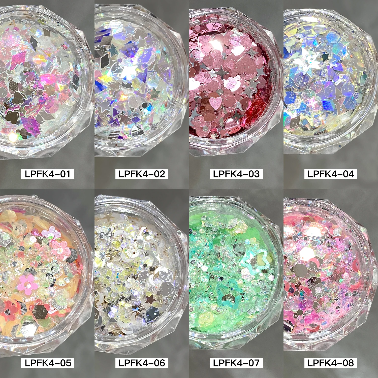 Nail glitters super bright Nail polish magic color Sequin Spring colors  Aurora laser nail sequins