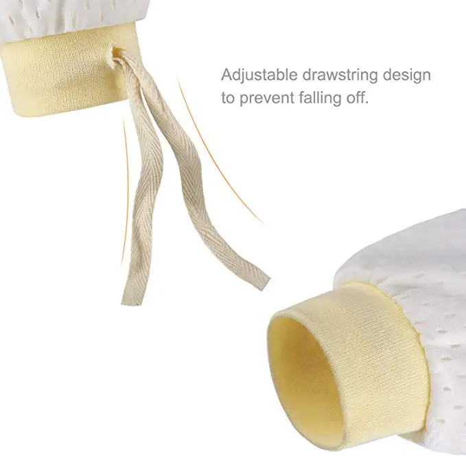 Дышащие Детские хлопковые перчатки варежки без царапин для новорожденных