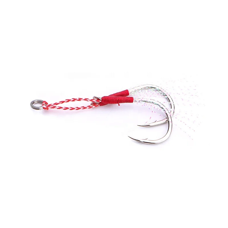Carbon Steel Sea Fishing Boat Fishing Hook Fishing Lure Double Hook With Barb