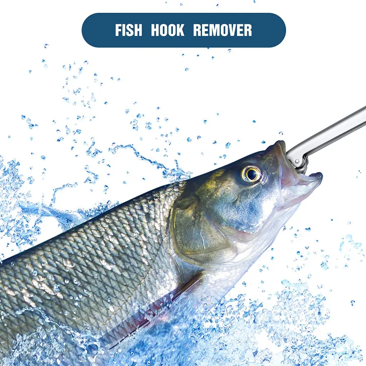 Stainless Steel Fish Hook Remover Fishing Extractor Freshwater and Saltwater Hooker Tool for Fishing, 11-1/2 inch