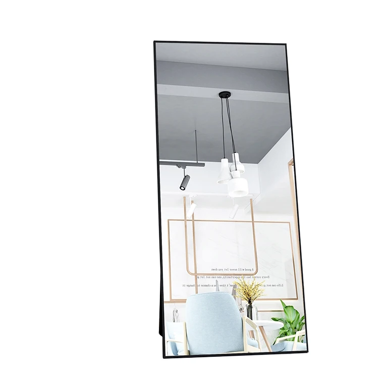 Amazon top seller 2 installing way Latest large decoration floor stand Framed Full-Length wall dressing mirror