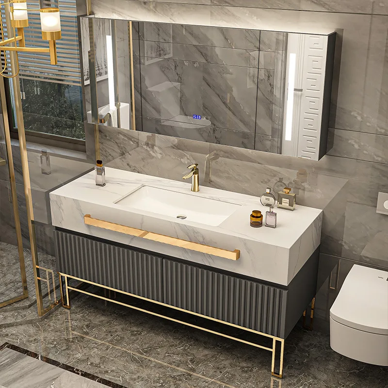 Modern Luxury American Bathroom Furniture Gold Bathroom Vanity Bathroom Cabinets