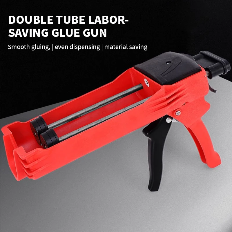 Dual Tube Manual Labor-Saving Double Thrust Sewing Caulking Gun Two-Component Assistance Glue Plastic Handle Sewing Assistance