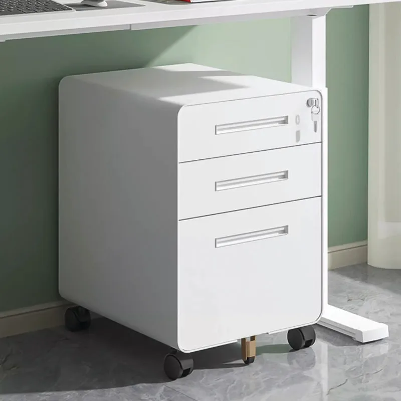 Rolling Office Metal Filing Cabinet Under Desk 3 Drawer Mobile Steel File Cabinet with Lock