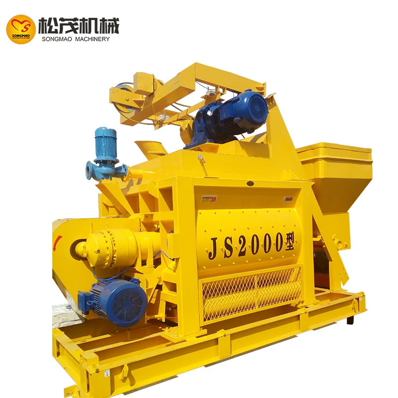 JS1000 mixer cement mortar forced concrete mixing equipment Construction mortar equipment