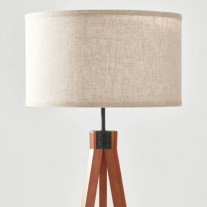 Popular Wood Tripod Floor Lamp For Contemporary Living Rooms