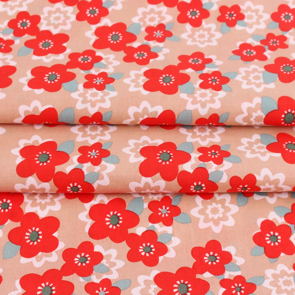 Hot sale Custom Printing 100% Cotton Woven Lining Poplin Fabric High Density Textiles 100% Cotton For T-shirt Dress