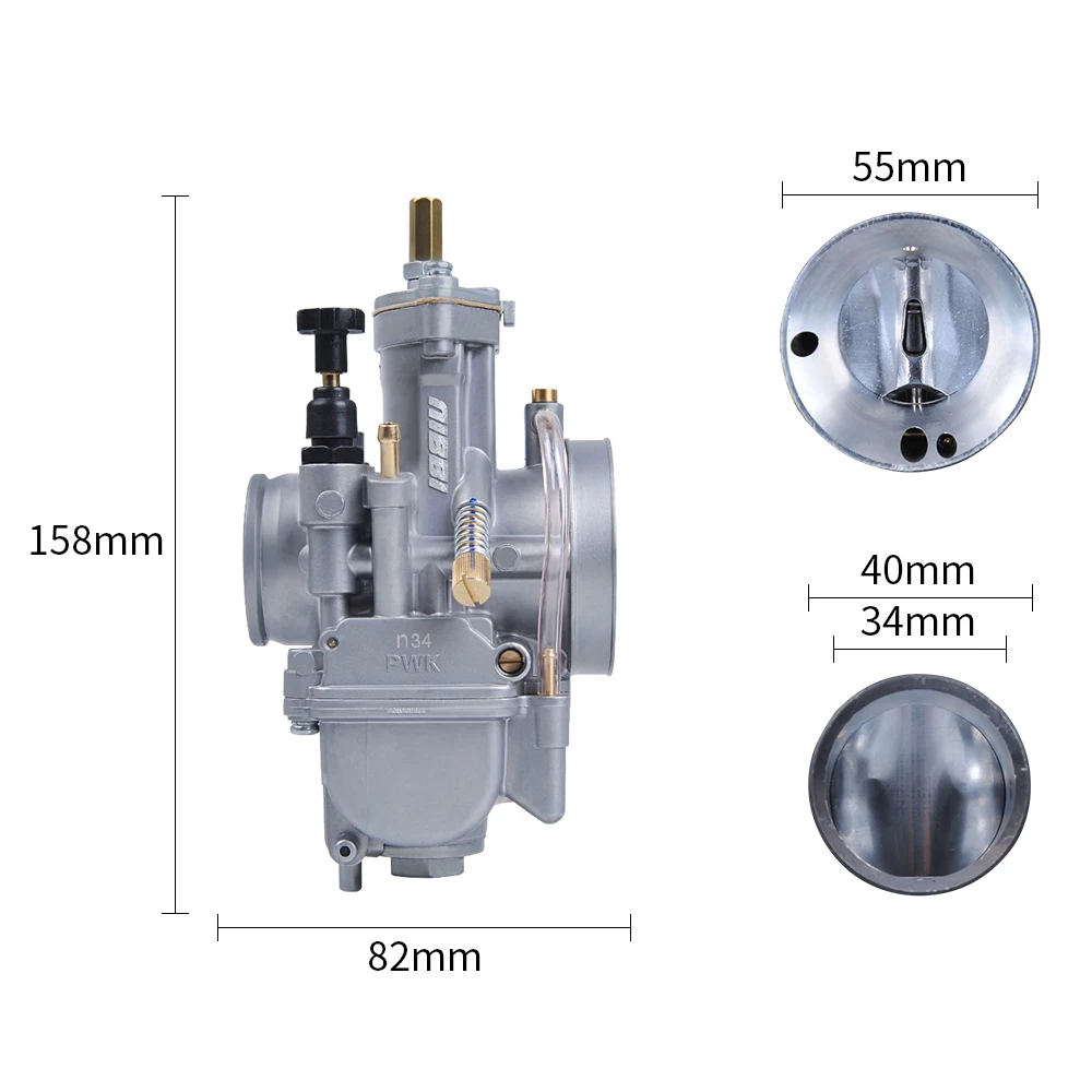 NIBBI Racing Version Carburetor PWK34 34MM for 2/4 Stroke Engine for 250-350cc Motorcycle Fuel System