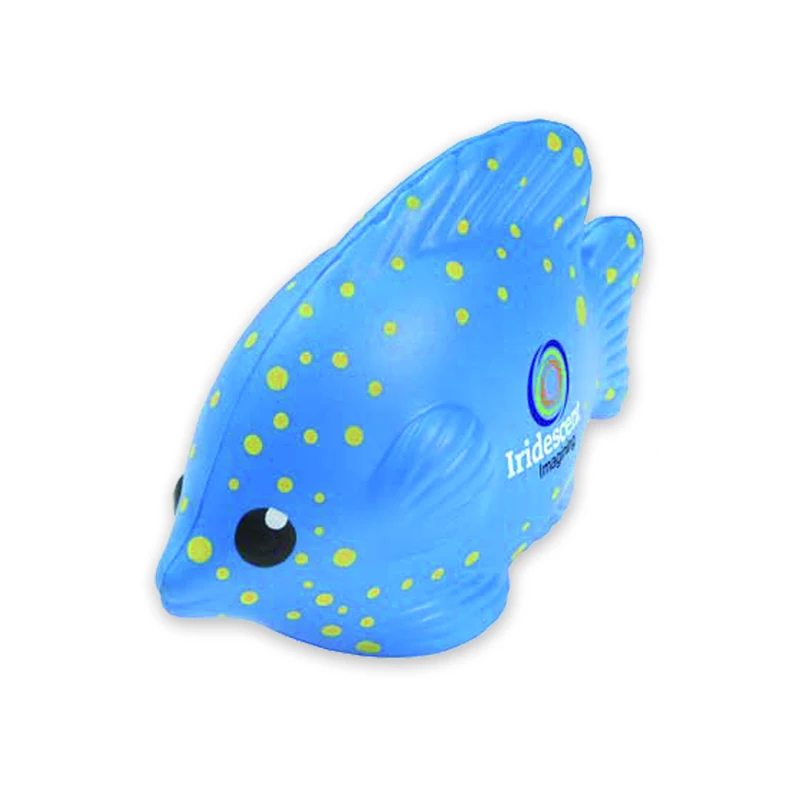 Promotional custom logo print anti stress relief PU foam dolphin stress ball