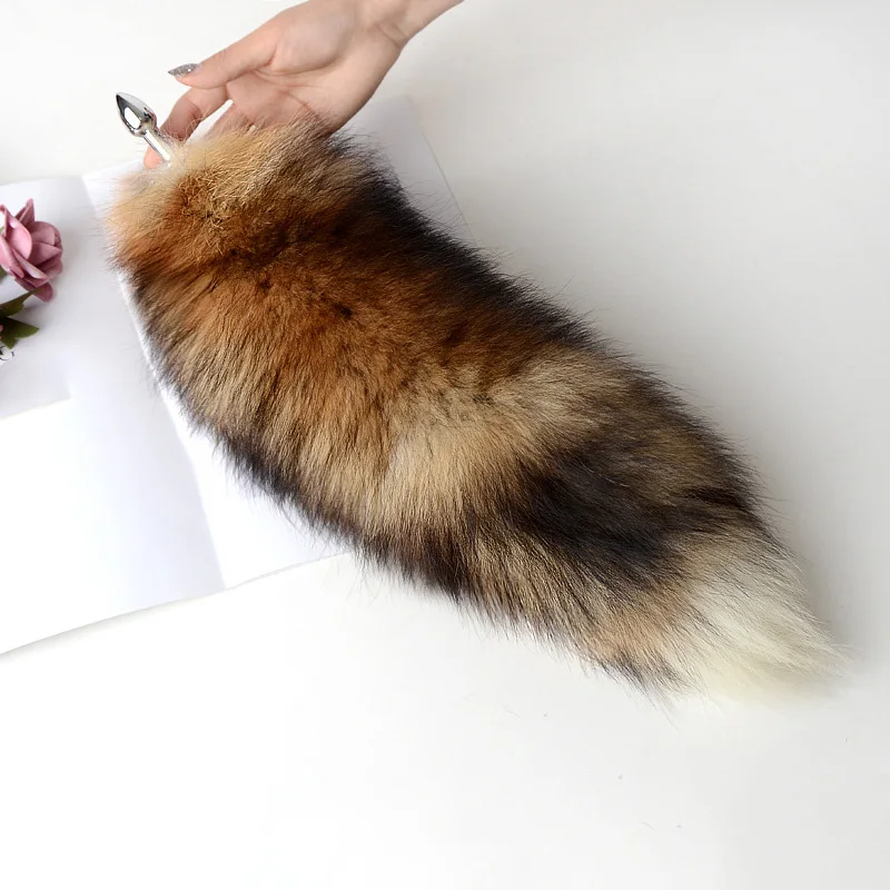 Factory Direct Adult Products Metal Artificial Animal Fur Tail Anal Plug