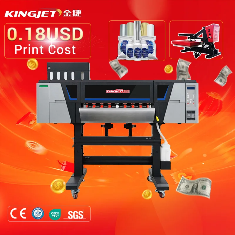 Kingjet  Automated dtf printers film 60cm dtf printers a3 printing 602 machinery
